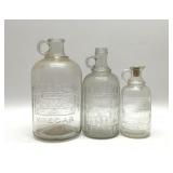 3 VINTAGE WHITE HOUSE VINEGAR GLASS JUGS