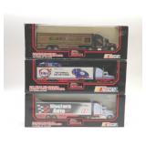 3 1991/92 NASCAR DIE CAST RACING TEAM TRANSPORTERS