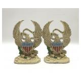 VTG EAGLE BOOKENDS CAST IRON