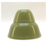 1960s Pyrex VERDE mixing bowls