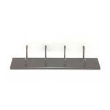 Espresso 4 Hook Wall Mounted Coat Rack