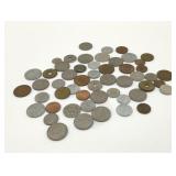 Assorted foreign coins