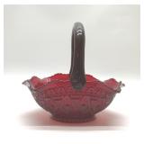 LE Smith, glass Ruby QUINTEC basket