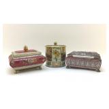3 ANTIQUE TIN CANDY BOXES