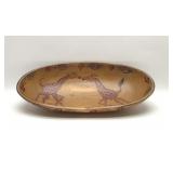 CARVED AFRICAN FRUIT BOWL GIRAFFE