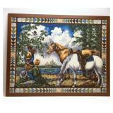 LG FRAMED HORSE CHILDREN FABRIC PANEL