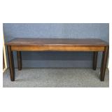 Wood bench, cherry finish