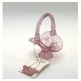 Petite Fenton dusty Rose basket 4.5 '