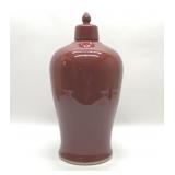 EXTRA LARGE RED CERAMIC GINGER JAR