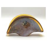 SIGNED MURANO GLASS 'HANDKERCHIEF'' DISH