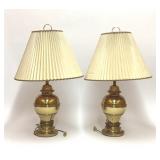 Pair of Matching Brass Table Lamps