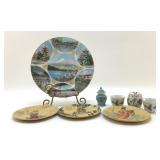 ASSORTED JAPAN CHINA, MINI JARS, BAMBOO