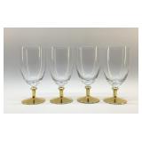 4 ROBERT STANLEYGOLD STEM GOBLETS