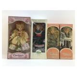 4 porcelain modern dolls