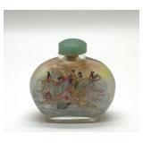 ASIAN REVERSE PAINTED GLASS SNUFF BOTTLE