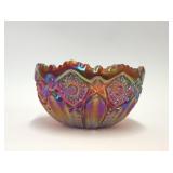 Indiana glass 'sunset'' carnival bowl