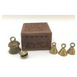 INDIA CURVED BOX WITH BELLS 4''