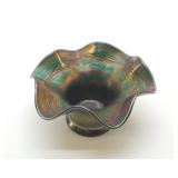 1908 Fenton, blackberry spray carnival blue bowl