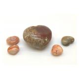 Heart shaped quartz crystals