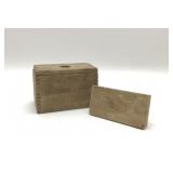 PRIMATIVE RECTANGULAR WOODEN BUTTER MOLD