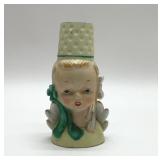 VINTAGE PORCELAIN GIRL HEAD VASE