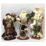3 Tall Old World Santa Figures