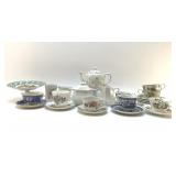 ASSORTED TEACUPS, COMPOTES