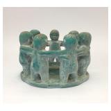Mexican Terracotta Circle of Friends Candleholder