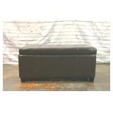 FAUX LEATHER STORAGE BENCH