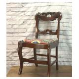 ORNATE CARVED WOODEN SIDE CHAIR
