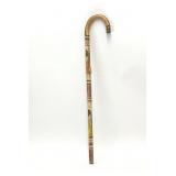 Hand carved Aztec Mexican Wood Walking Cane