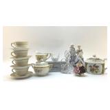 ASSORTED CHINA, GLASS, FIGURINES