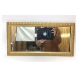 Rectangular Woven Textured Gold Wall Mirror