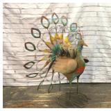 LARGE METAL PEACOCK YARD ART