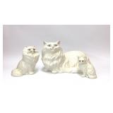3 Ceramic Cats