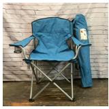 2 BLUE HGT BIG BOY FOLDING CAMPING CHAIRS
