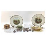 Assorted tableware and napkin rings