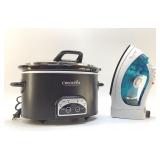 Sunbeam iron, crockpot, slow cooker