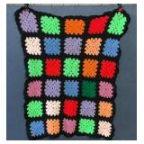 CROCHET GRANNY SQUARE LAP BLANKET