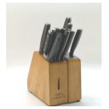 KNIVES AND KNIFE BOX CALPHALON HENKLES