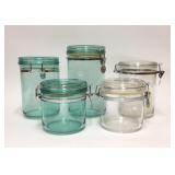 5 Felli Plastic Dry Goods Counter Canisters