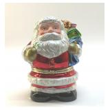 Animated, musical Santa trinket box