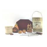 AUTUMN DECOR, WINDCHIME, CHAIR, ARMREST, CANDLE