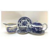 ANTIQUE BLUE TRANSFERWARE CHINA