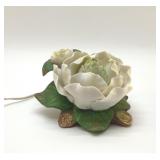Lighted porcelain magnolia blossom