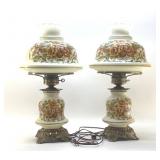 Pair of gone with the wind lamps 1970s