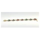 Signed Swarovski gemstone bracelet 7"