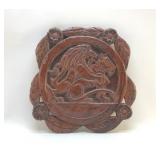 LIONS ARCHITECTURAL WOOD CARVING