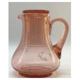1920s pink depression bedside carafe