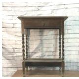 ANTIQUE TURNED LEG TABLE